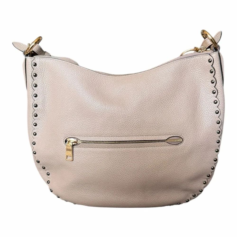 Coach Sutton Hobo Bag Polished Pebble Leather Scallop Rivets Crossbody Style7643 - Picture 3 of 15